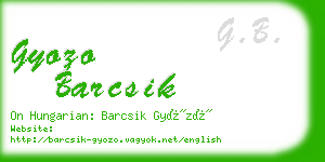 gyozo barcsik business card